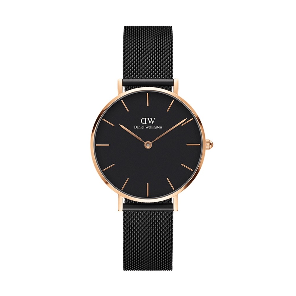 Daniel Wellington Watch Petite Ashfield Gold Mesh/Leather Interchangeable Straps